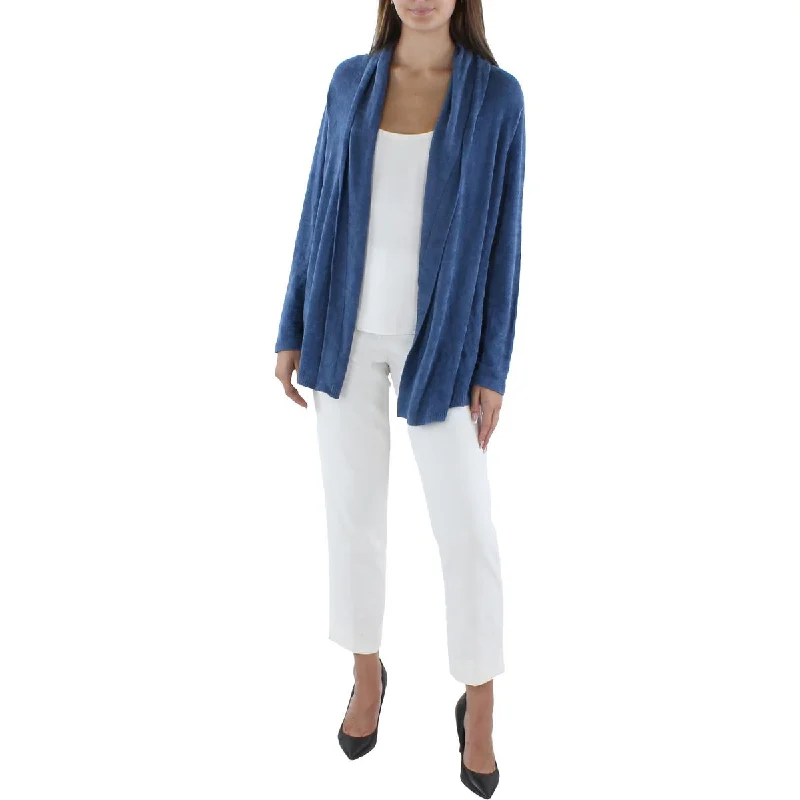 Jones New York Womens Knit Drape Front Cardigan