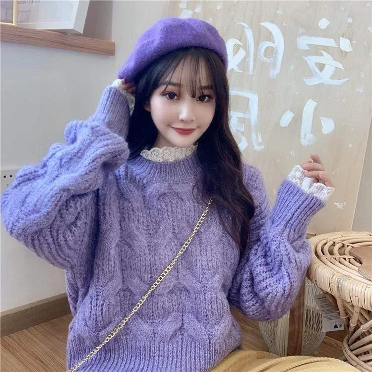 Kawaii Crochet Hollow Sweater