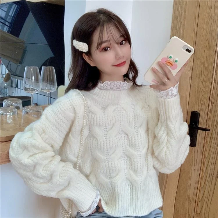 Kawaii Crochet Hollow Sweater