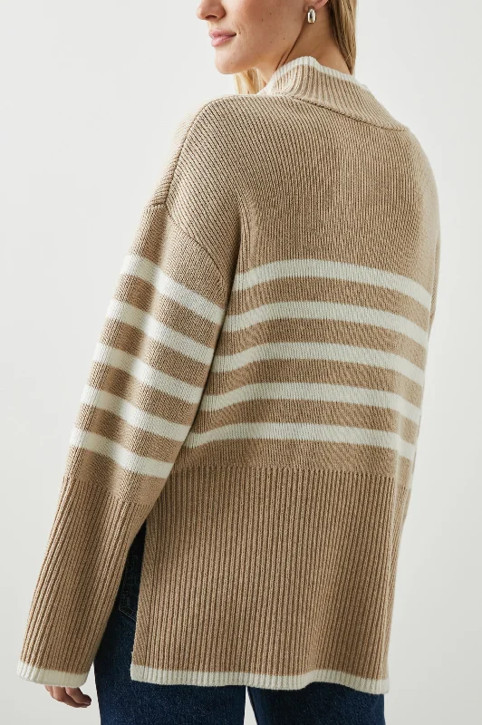 TESSA SWEATER - SAND STRIPE