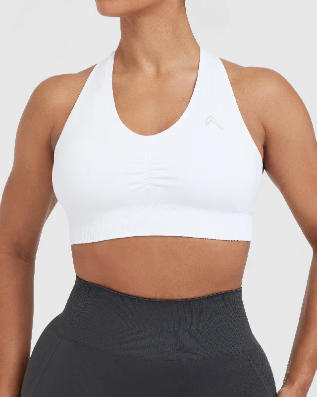 Classic Seamless 2.0 V-Neck Bralette | White