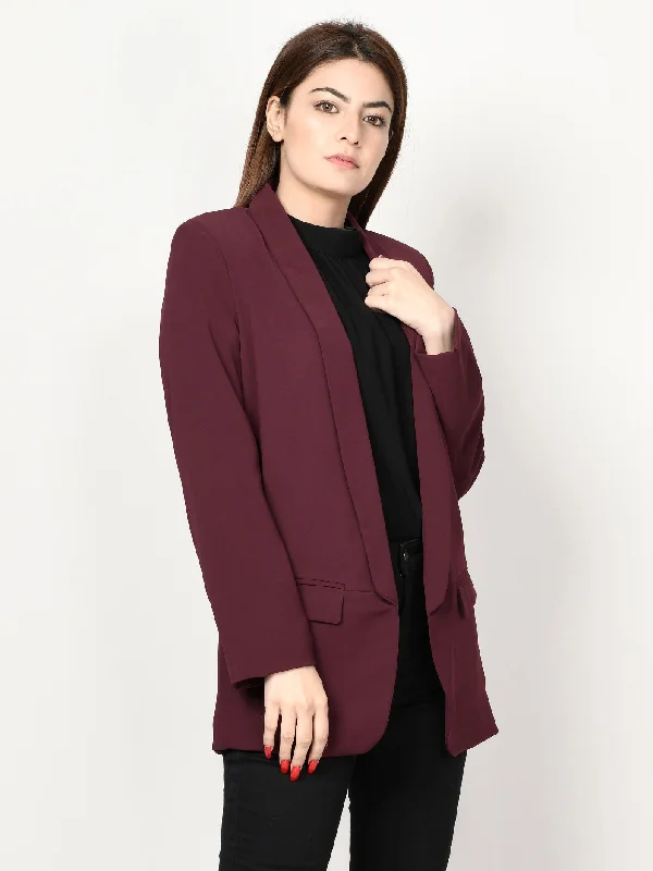 Basic Coat - Dark Maroon