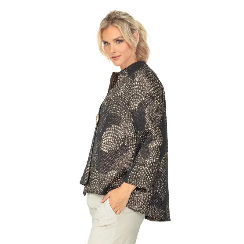 IC Collection Metallic Jacquard Asymmetric Jacket - 6706J