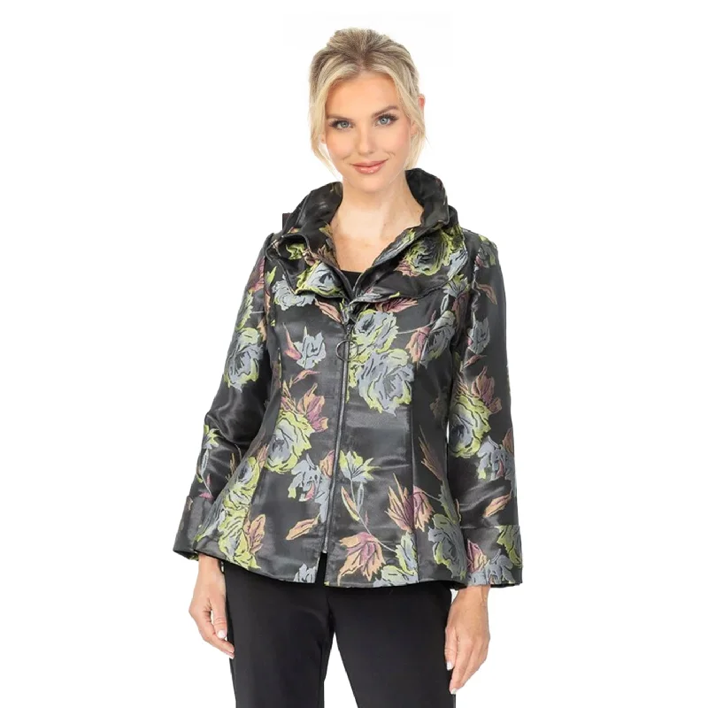 IC Collection Floral Jacquard Shimmer Jacket - 6637J