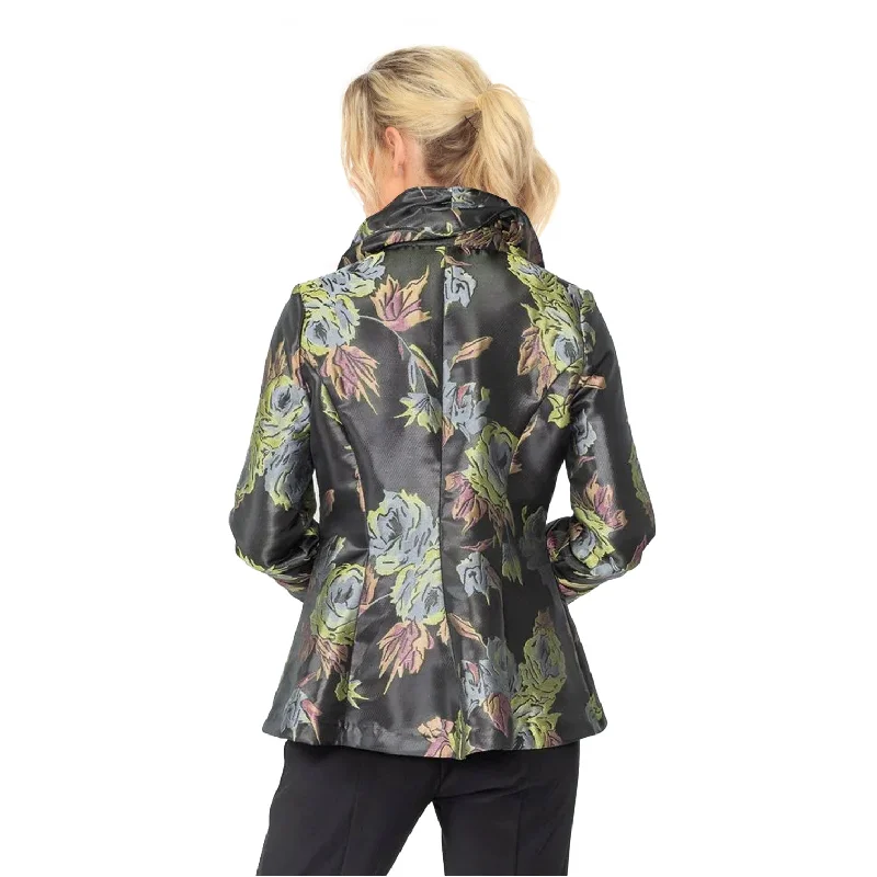 IC Collection Floral Jacquard Shimmer Jacket - 6637J