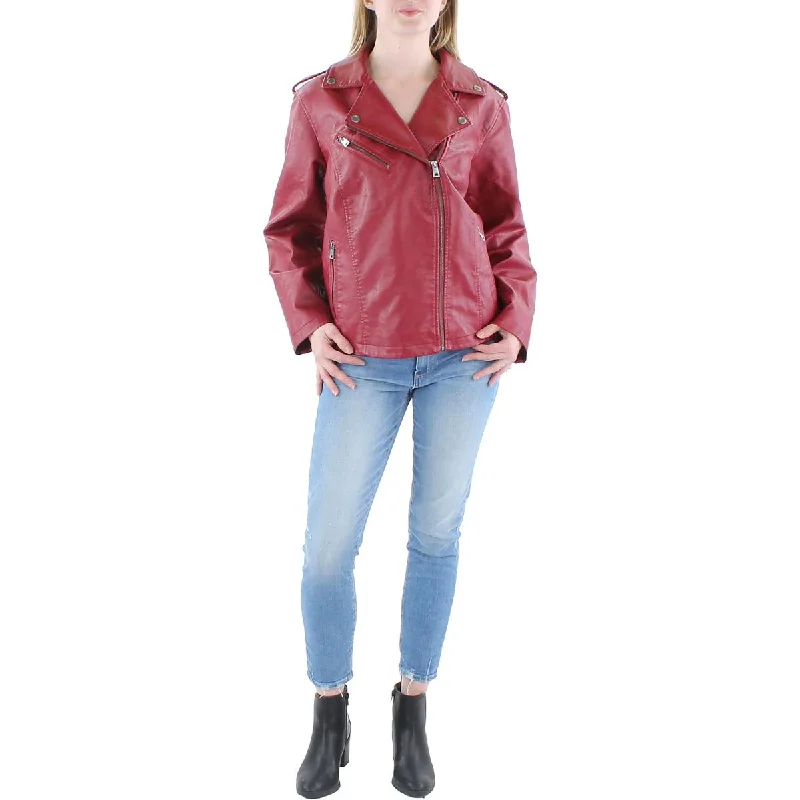 Levi's Womens Plus Faux Leather Moto Leather Jacket