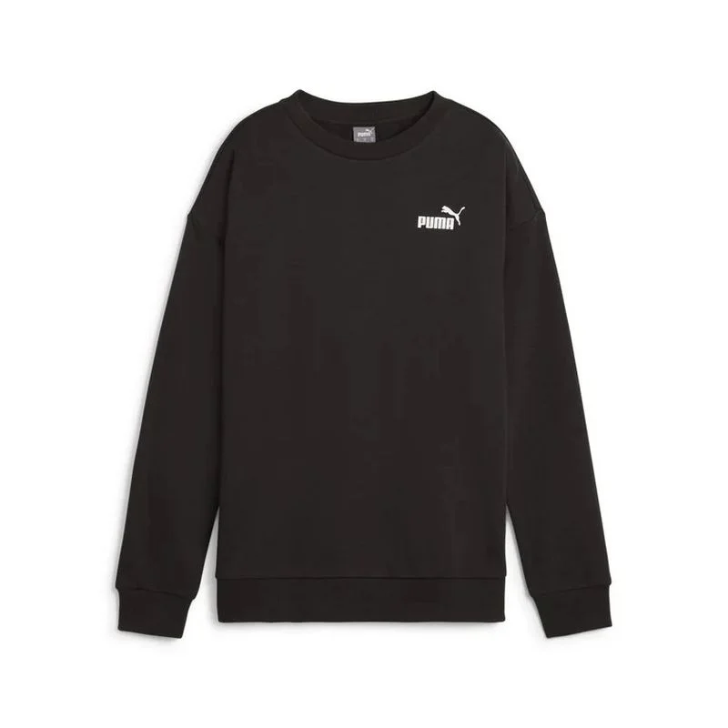 PUMA Womens Essentials+ Embroidery Fleece Crew