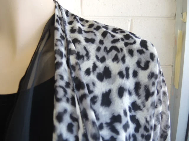 Shelz Leopard Print Chiffon Jacket