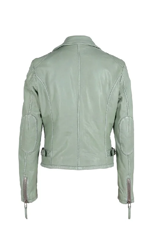 Sofia Leather Jacket - Frosty Green