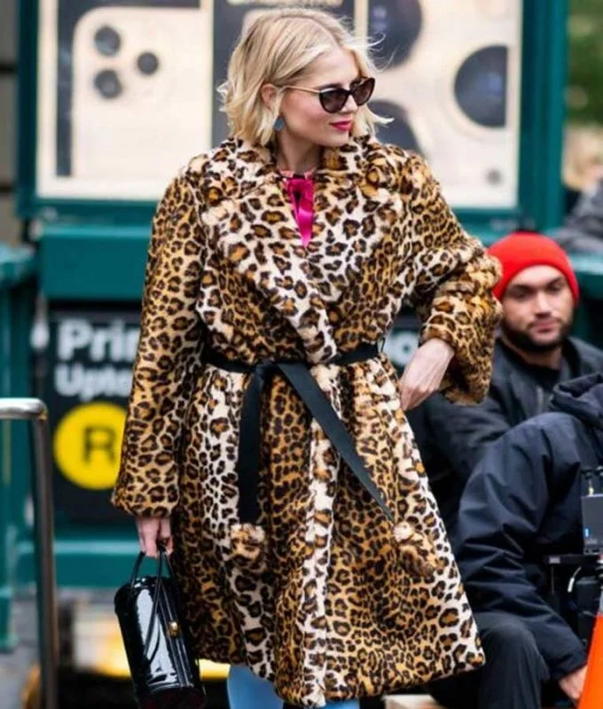 The Politician Lucy Boynton Leopard Print Coat