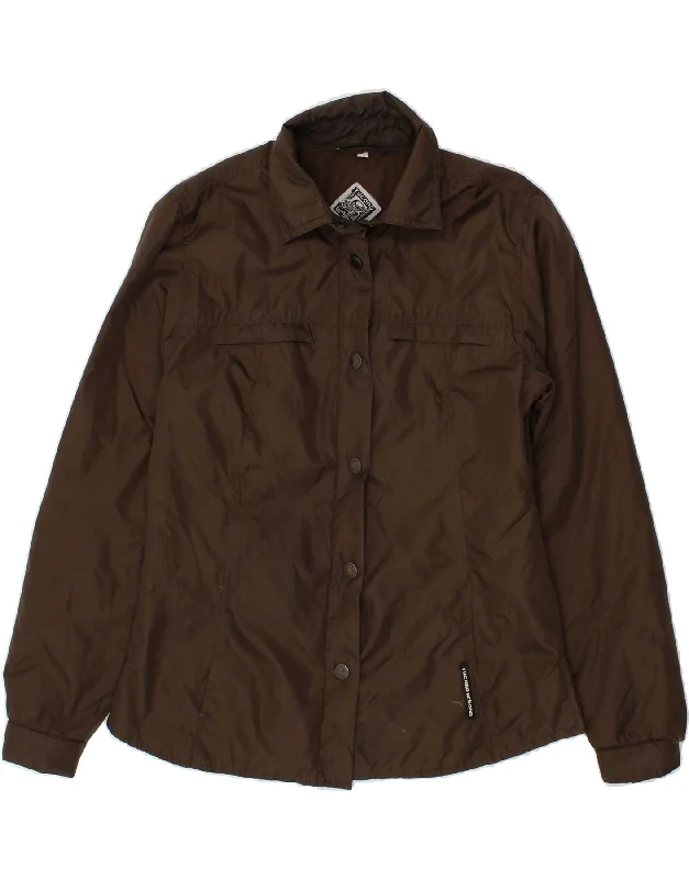 TUCANO URBANO Womens Windbreaker Jacket UK 14 Medium Brown Polyester