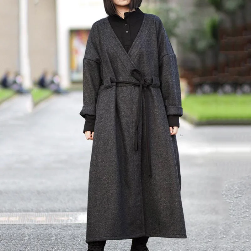 Winter Loose Drop-shoulder Woolen Coat