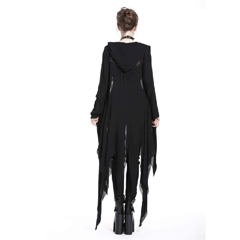 Women's Grungy Goth Hooded Coat