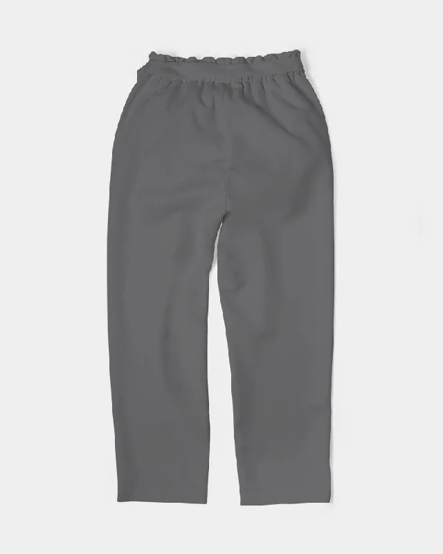 AKH Grey Women's Belted Tapered Pants