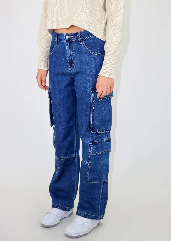 Daylight Low Rise Cargo Jeans ★ Medium Wash