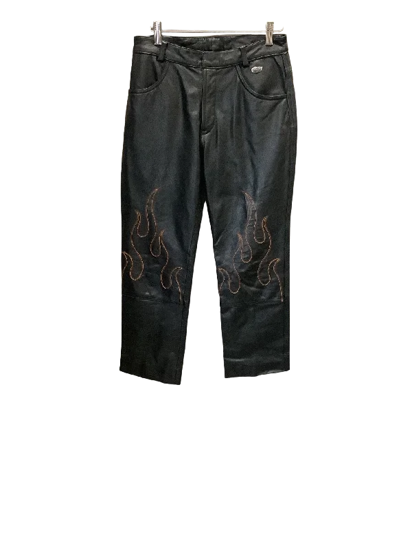 Harley Davidson Black Leather Nitro Flame Pants  Size: 6