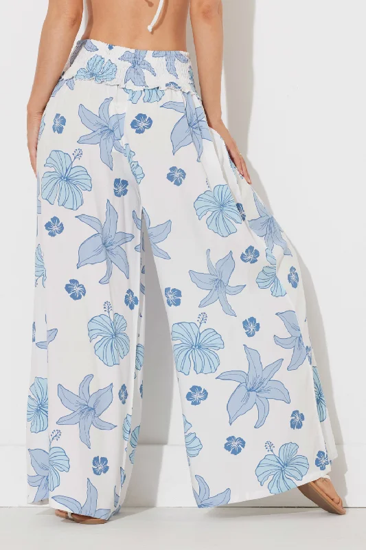 Hibiscus Floral Printed Rayon Pant