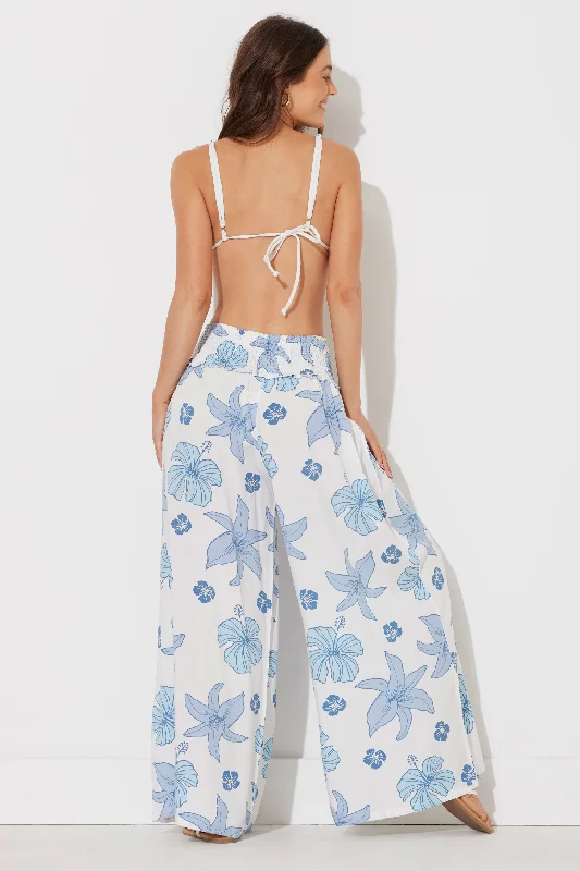 Hibiscus Floral Printed Rayon Pant