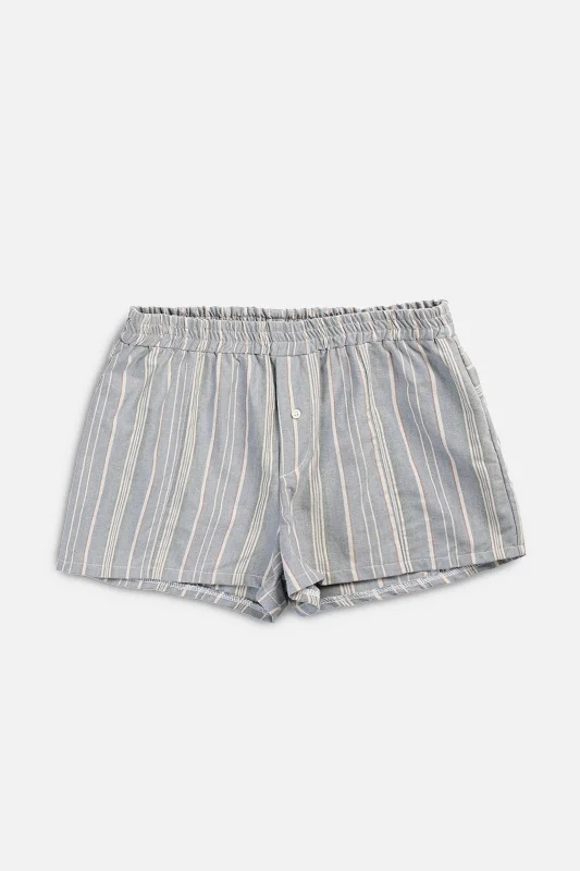 Rework Oxford Mini Boxer Shorts - M