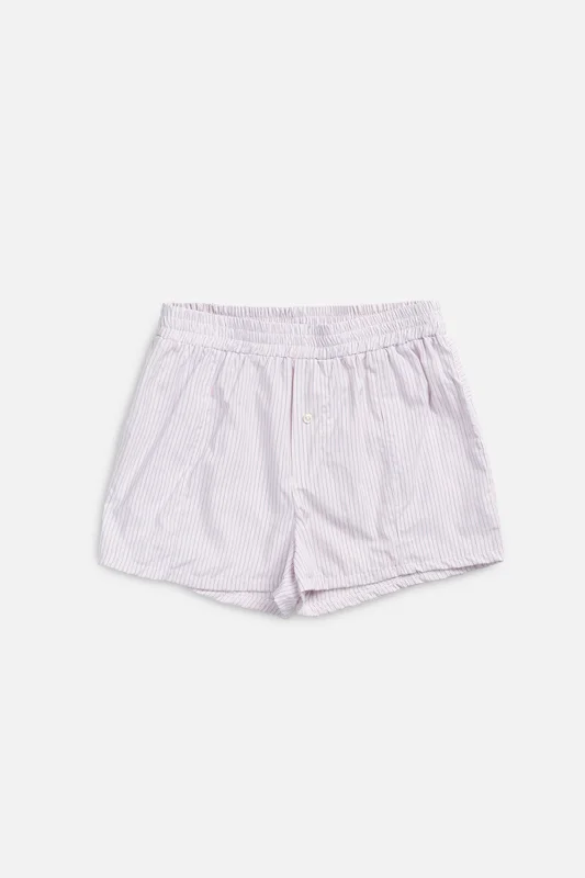 Rework Oxford Mini Boxer Shorts - XS