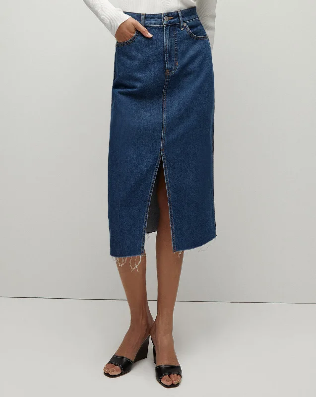 Victoria denim midi skirt