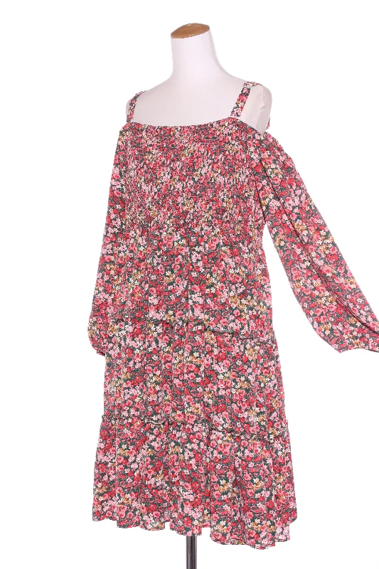 FRIDAY FLAMINGO - Cold shoulder floral dress! 16