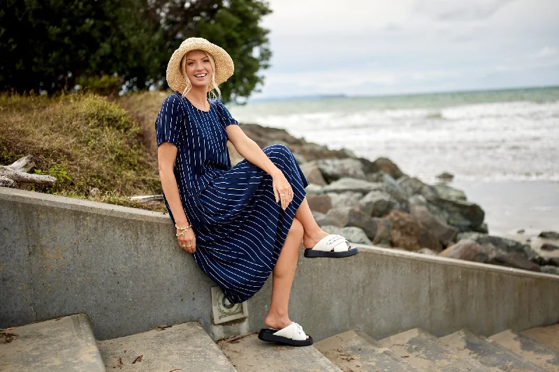 Lemon Tree Monroe Dress - Navy Stripe