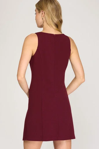 Make It Maroon Sleeveless Dress