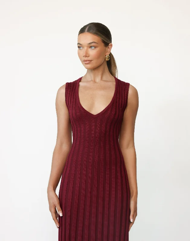 Mariposa Maxi Dress (Cranberry)