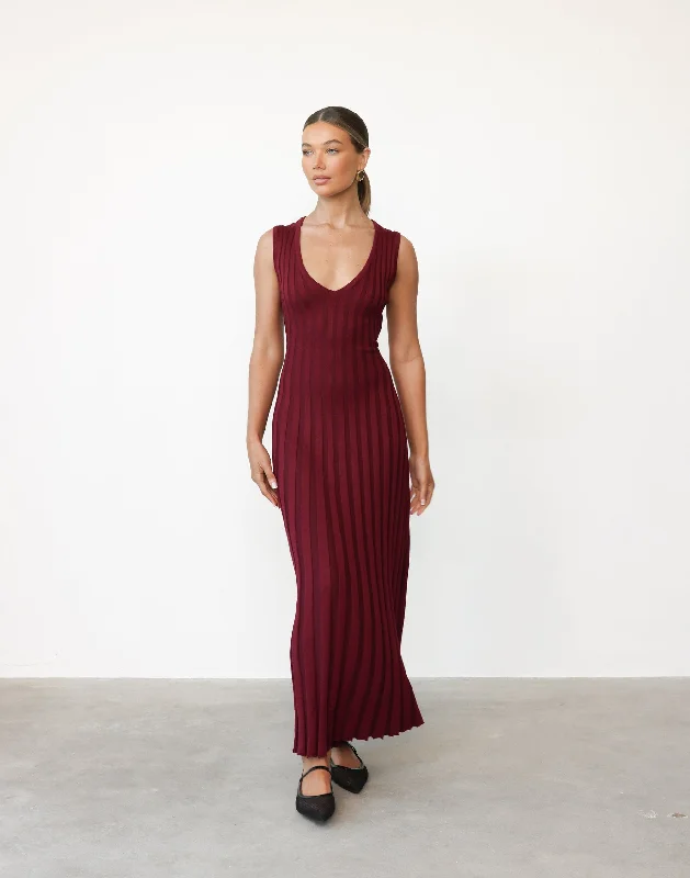 Mariposa Maxi Dress (Cranberry)