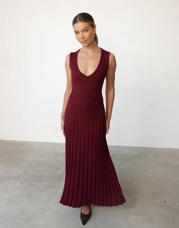 Mariposa Maxi Dress (Cranberry)