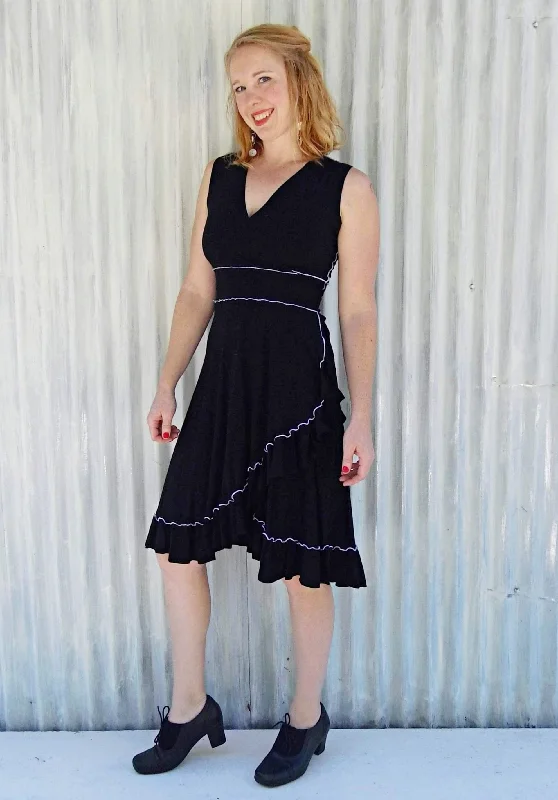 Black Jasper Wrap Dress