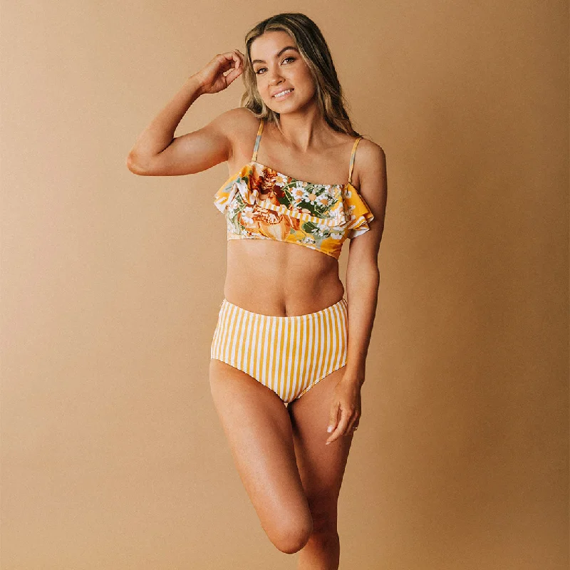 Sunny Stripe High-Waisted Bottoms