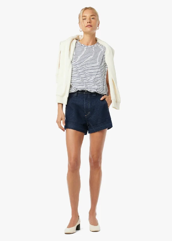 Joes Jeans The Avery High Rise Cuffed Short in Rinse