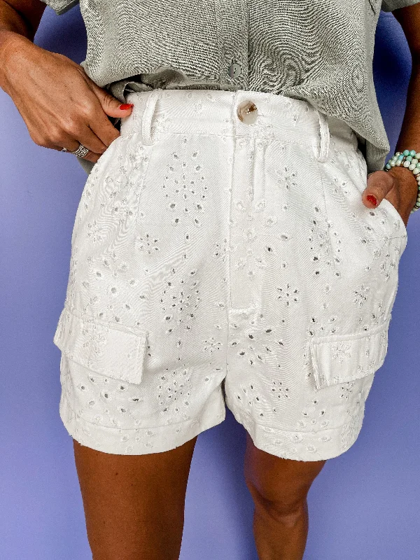 Feeling Fortunate Eyelet Shorts