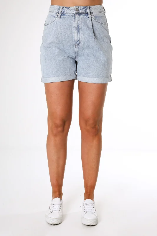 Girlfriend Relaxed Short White Wash