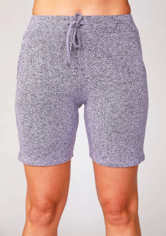 Melange Shorts In Lilac