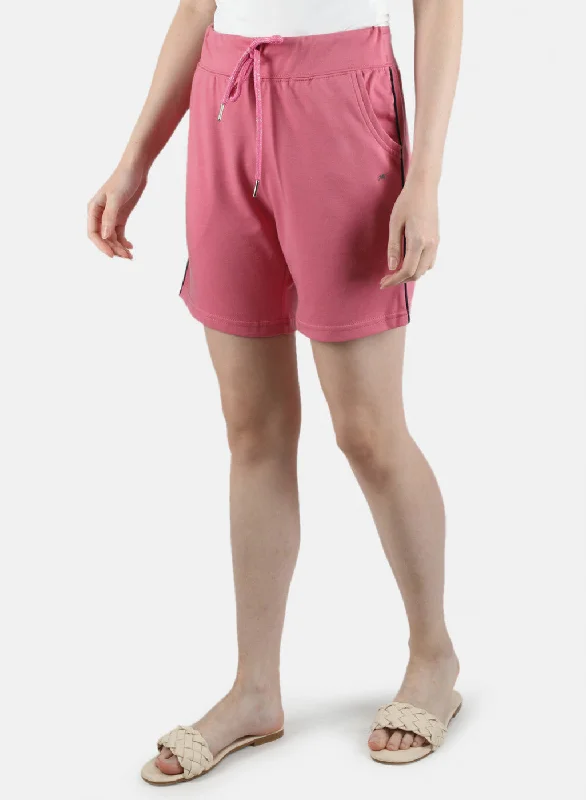 Women Pink Plain Short