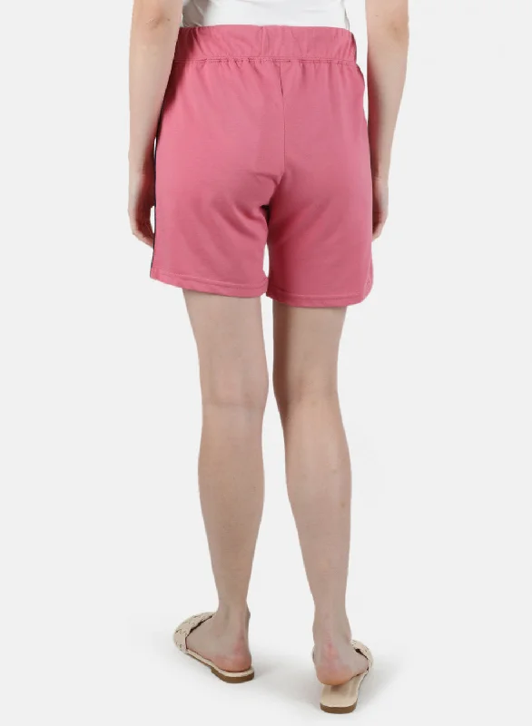 Women Pink Plain Short