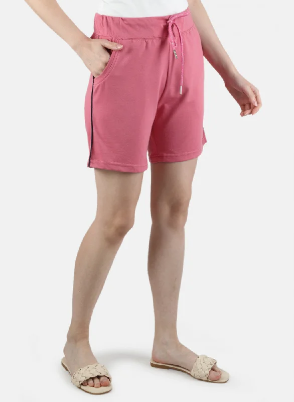 Women Pink Plain Short