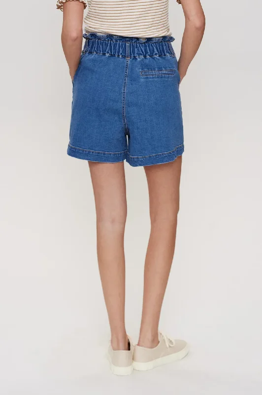 Numph Lulu Medium Blue Denim Shorts