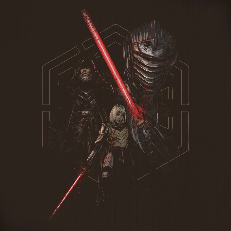 Ahsoka Sith Trio Full Color Print Brown Tee