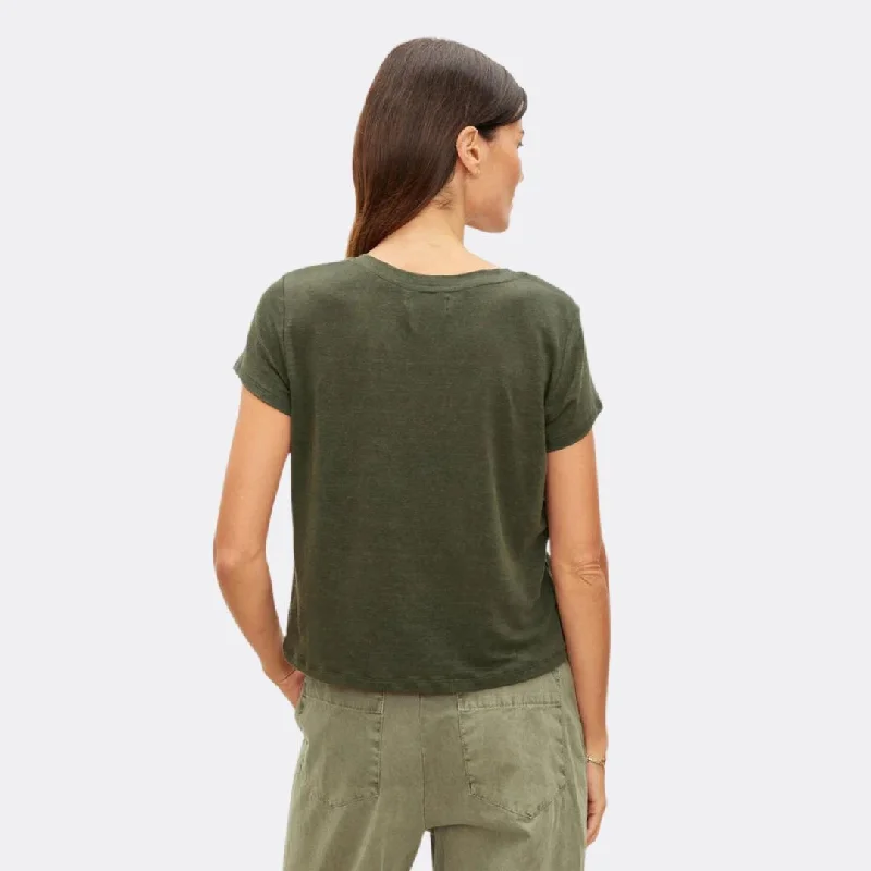 Amber V-Neck Top (Marsh)