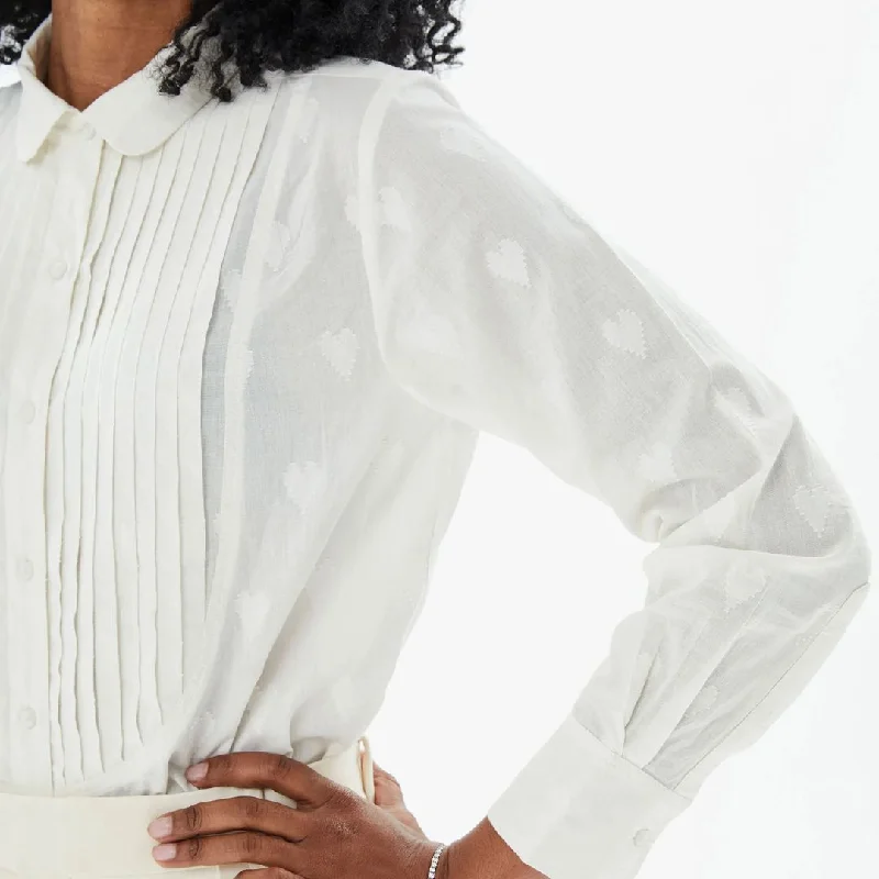 Anette Tuxedo Shirt (Cream Heart Coupe)