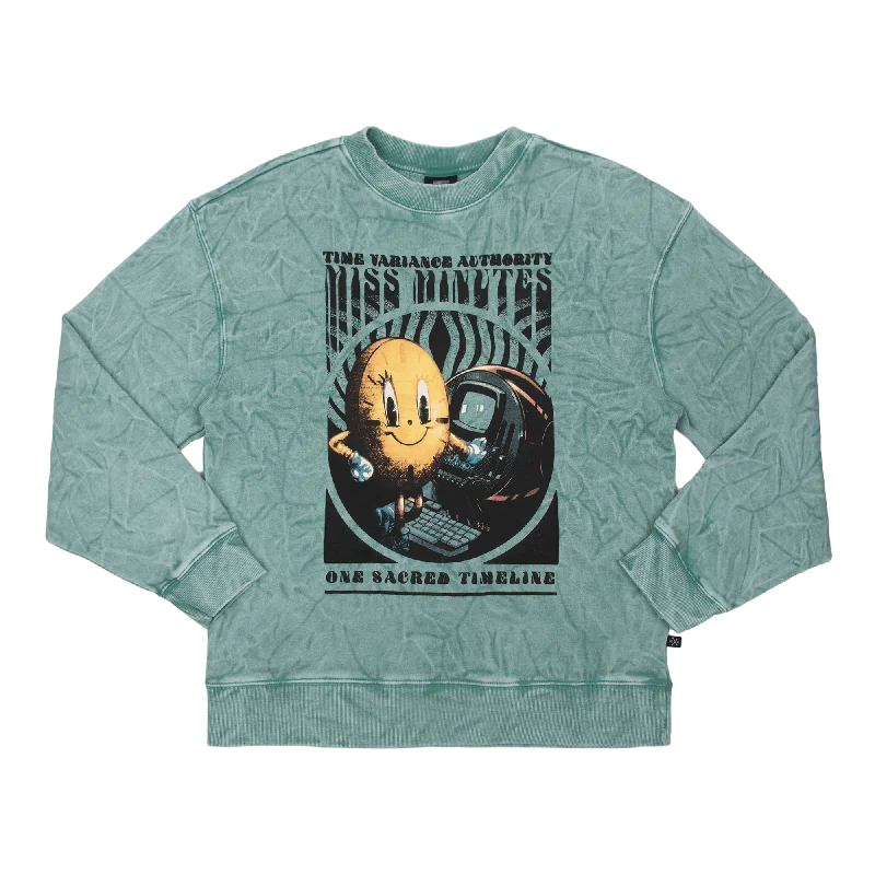 Miss Minutes Teal Crew Sweatshirt