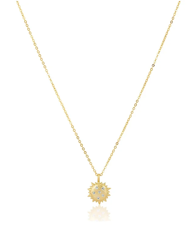 Tati Sunburst Necklace, Gold