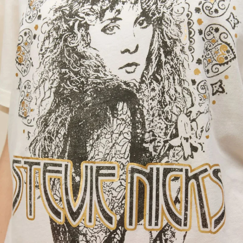 Stevie Nicks Metallic Boyfriend Tee (Stone Vintage)