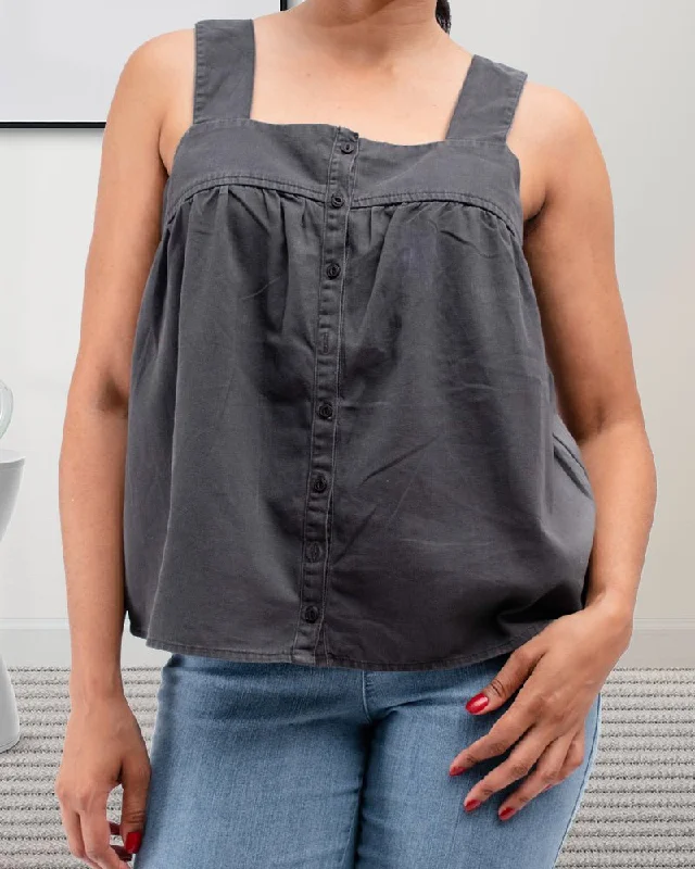 Ladies Thick Straps Grey Top