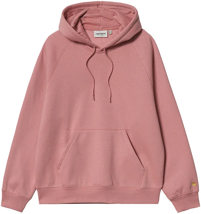 Carhartt WIP Womens Hooded Chase Sweatshirt Rothko Pink Gold