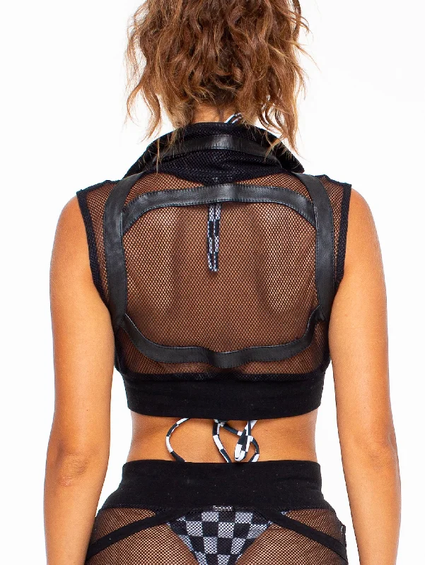 FreQ G Mesh Vest with Leather - Frequency Summer